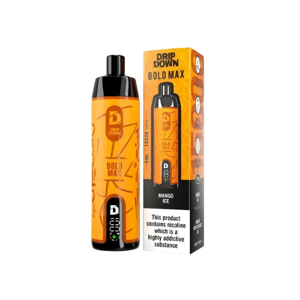 Drip Down Disposable mango Ice Bold Max 15000 Puffs