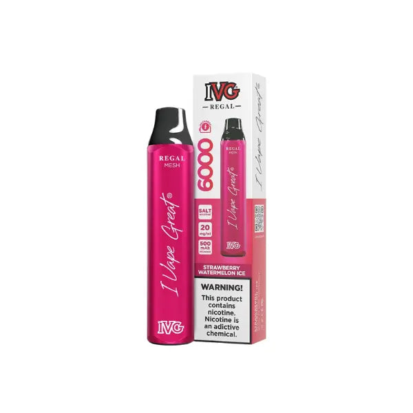 IVG Disposable Strawberry Watermelon Ice 6000 Puffs