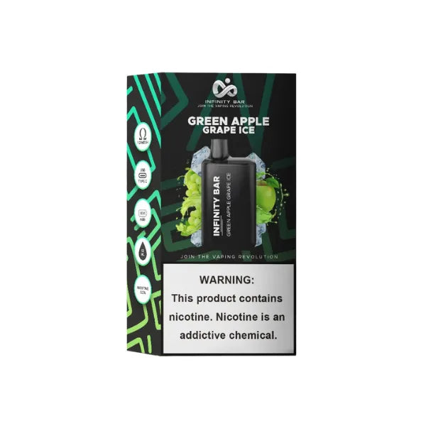 Infinity Disposable Green Apple Grape Ice 5000 Puffs