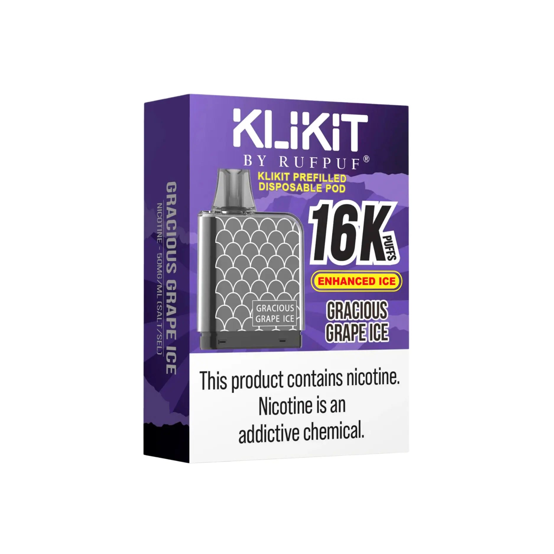 Rufpuf Disposable Klikit Gracious Grape Ice 16000 Puffs