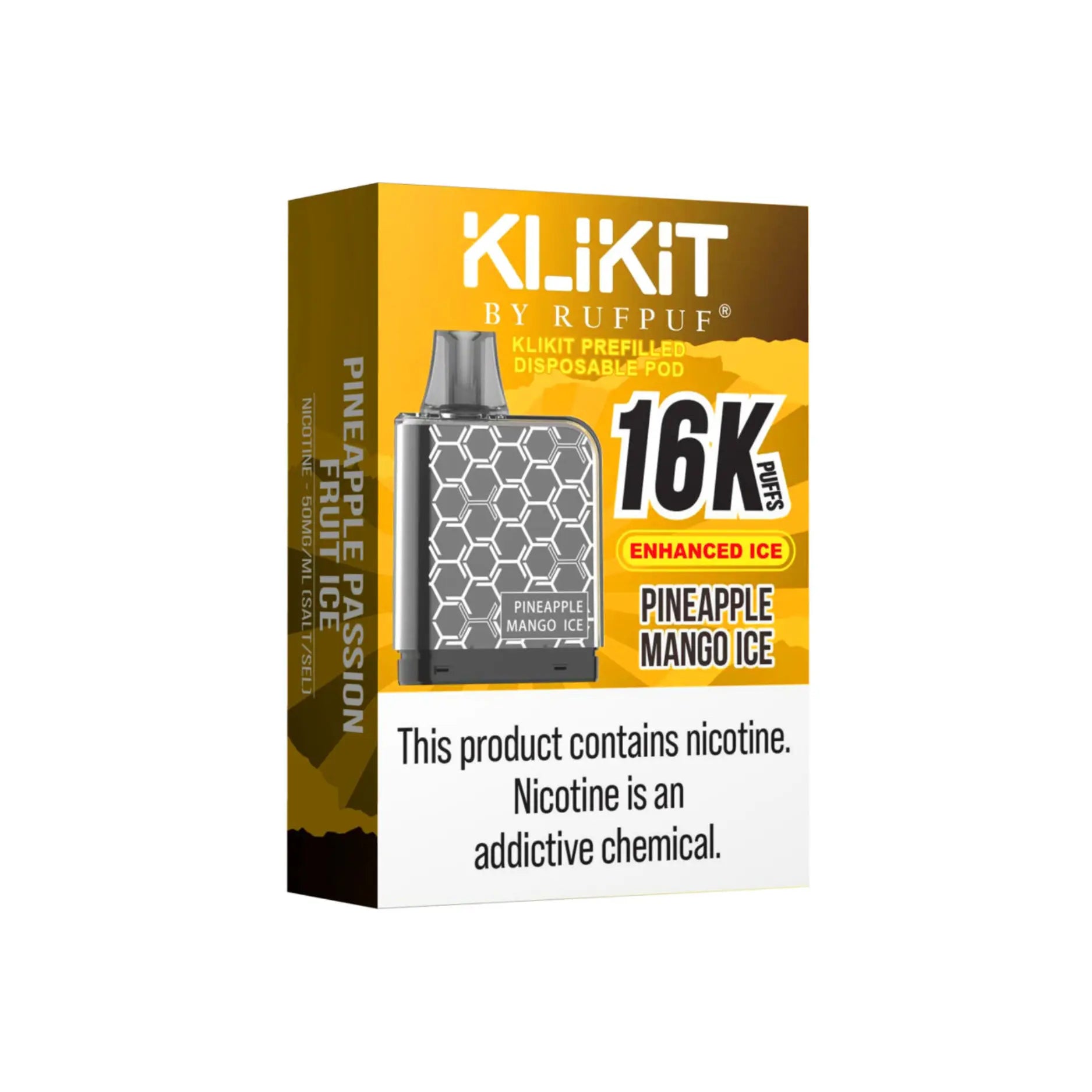 Rufpuf Disposable Klikit Pineapple Mango Ice 16000 Puffs