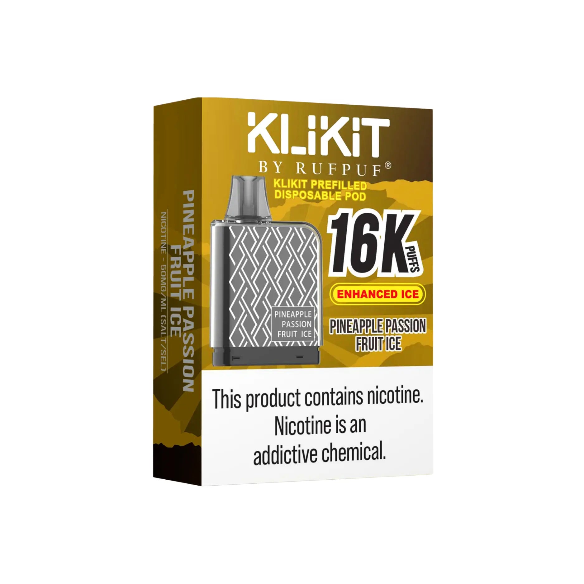 Rufpuf Disposable Klikit Pineapple Passionfruit Ice 16000 Puffs